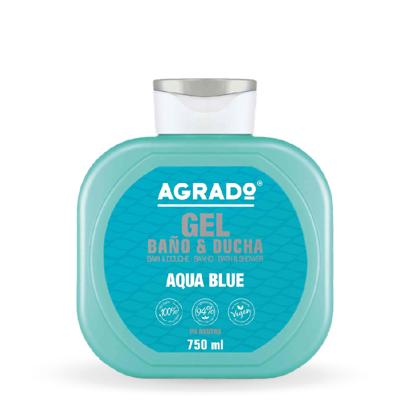 AGRADO BATH GEL AQUA BLUE 750ML
