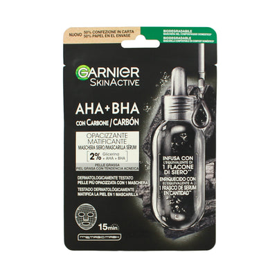 GARNIER SKINACTIVE AHA+BHA FACE MASK WITH CHARCOAL