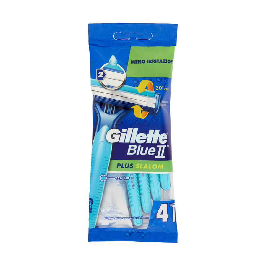 GILLETTE BLUE II PLUS SLALOM X4 RAZORS