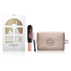 L'OREAL PARIS MAXI POCCHETTE BEIGE + MINI BLACK PENCIL + AIR VOLUME EXTRA BLACK MASCARA