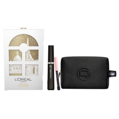 L'OREAL PARIS MAXI BLACK POUCH + MINI BLACK PENCIL + TELESCOPIC LIFT BLACK MASCARA
