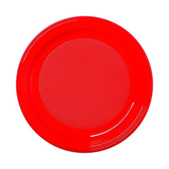 RED PLATES X20 PCS FLAT