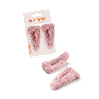 SETABLU PLUSH HAIR CLIPS X2
