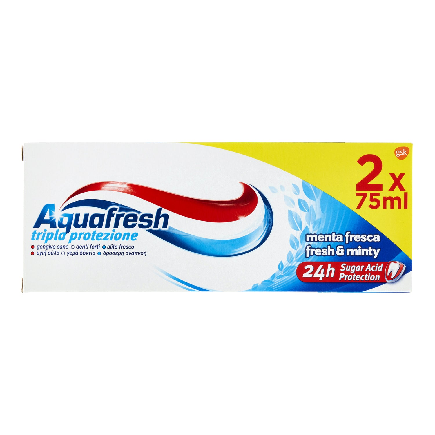 AQUAFRESH TRIPLE ACTION TOOTHPASTE X2 X75ML