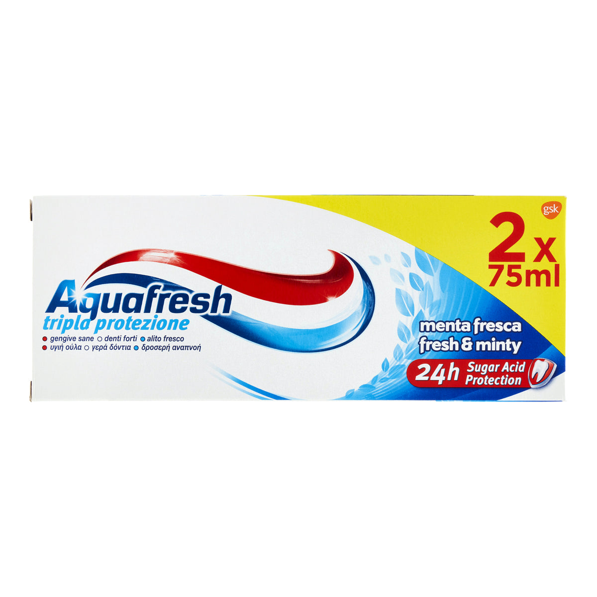 AQUAFRESH TRIPLE ACTION TOOTHPASTE X2 X75ML