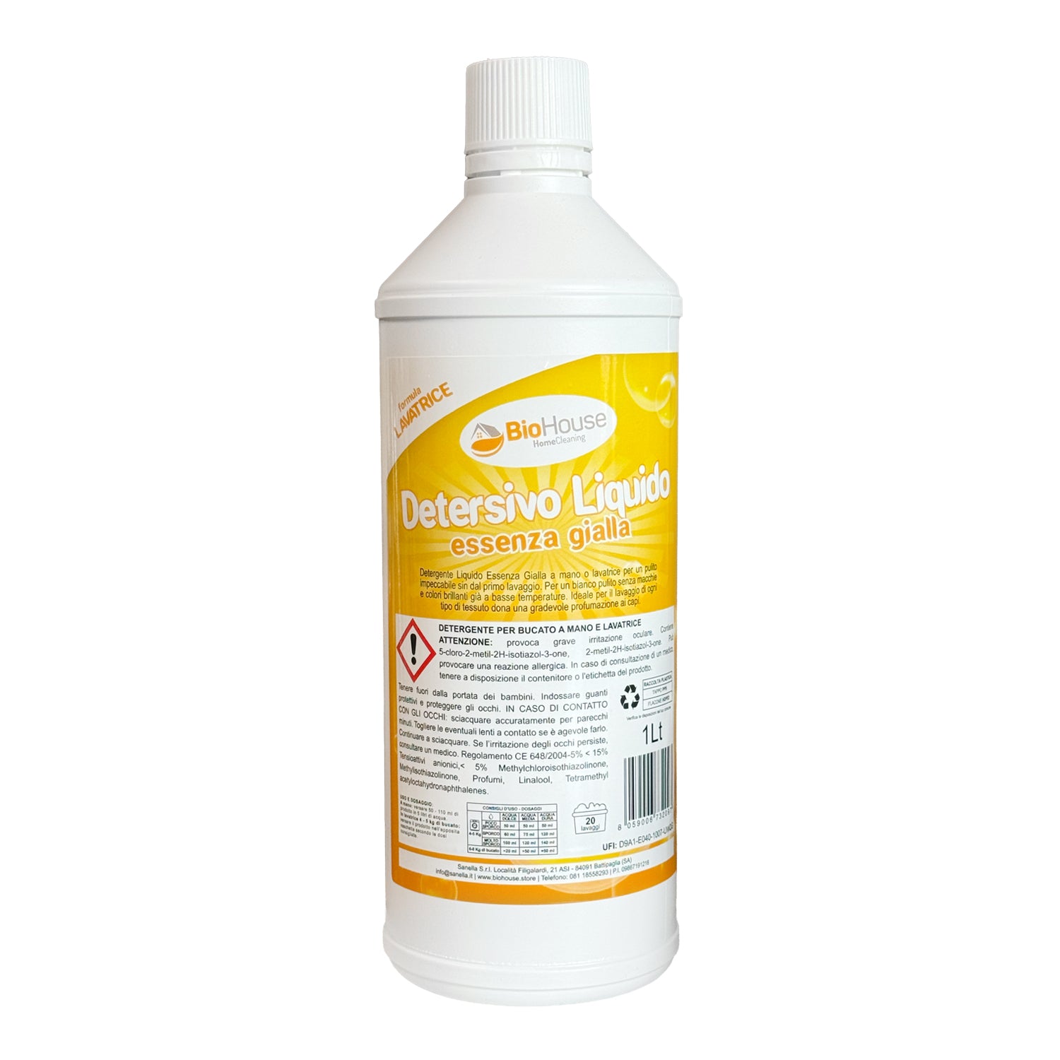 BIOHOUSE DETERSIVO LIQUIDO ESSENZA GIALLA 1L