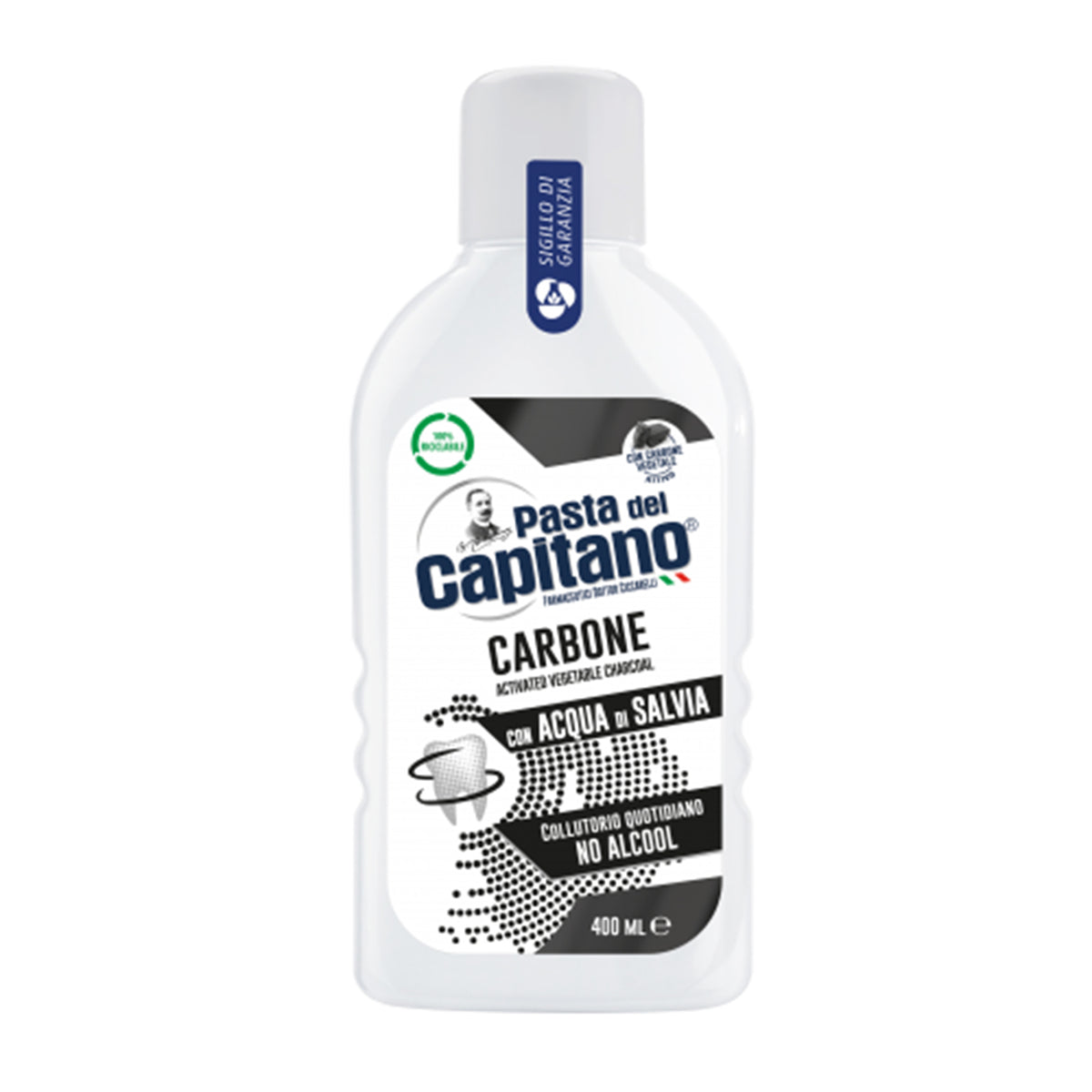 CAPTAIN MOUTHWASH 400ML CHARCOAL