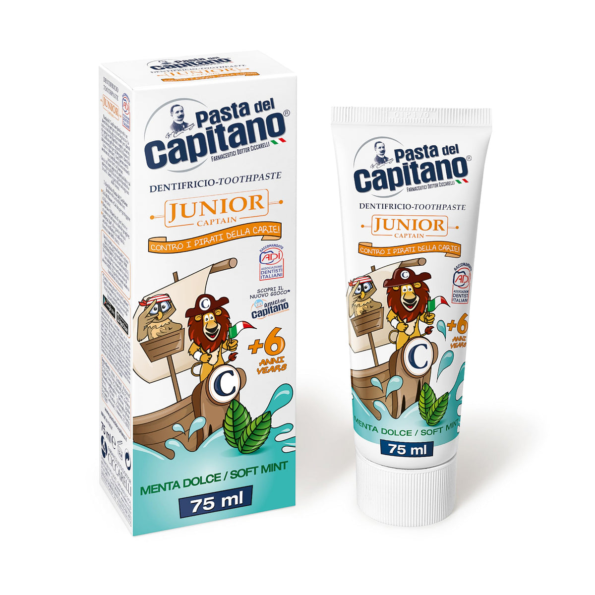 CAPTAIN ZAHNPASTA 75ML SÜSSE MINZE +6