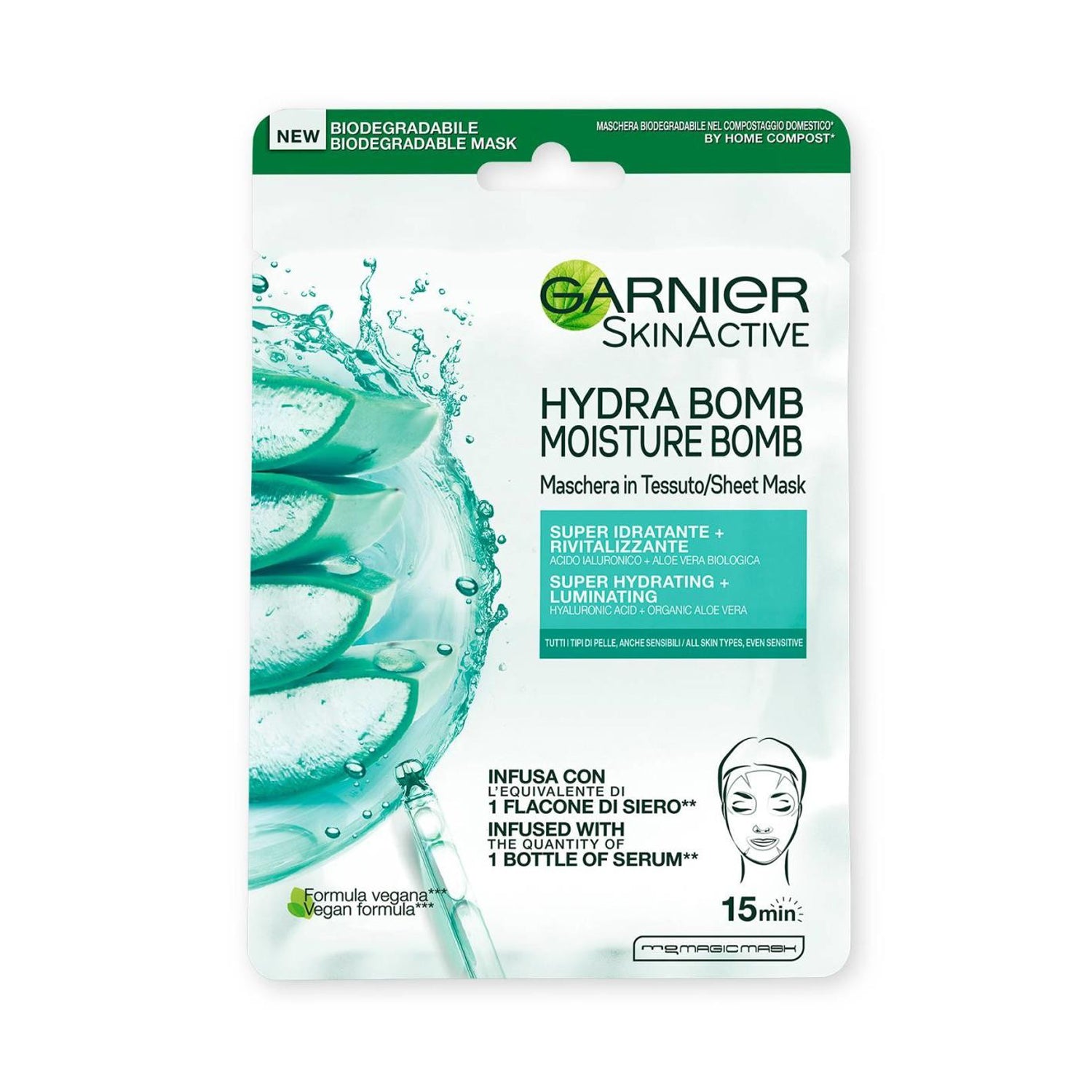 GARNIER SKINACTIVE MASCHERA VISO HYALURONIC ALOE