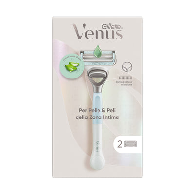 GILLETTE VENUS INTIMATE RASIERER 3 KLINGEN + 2 RIC.