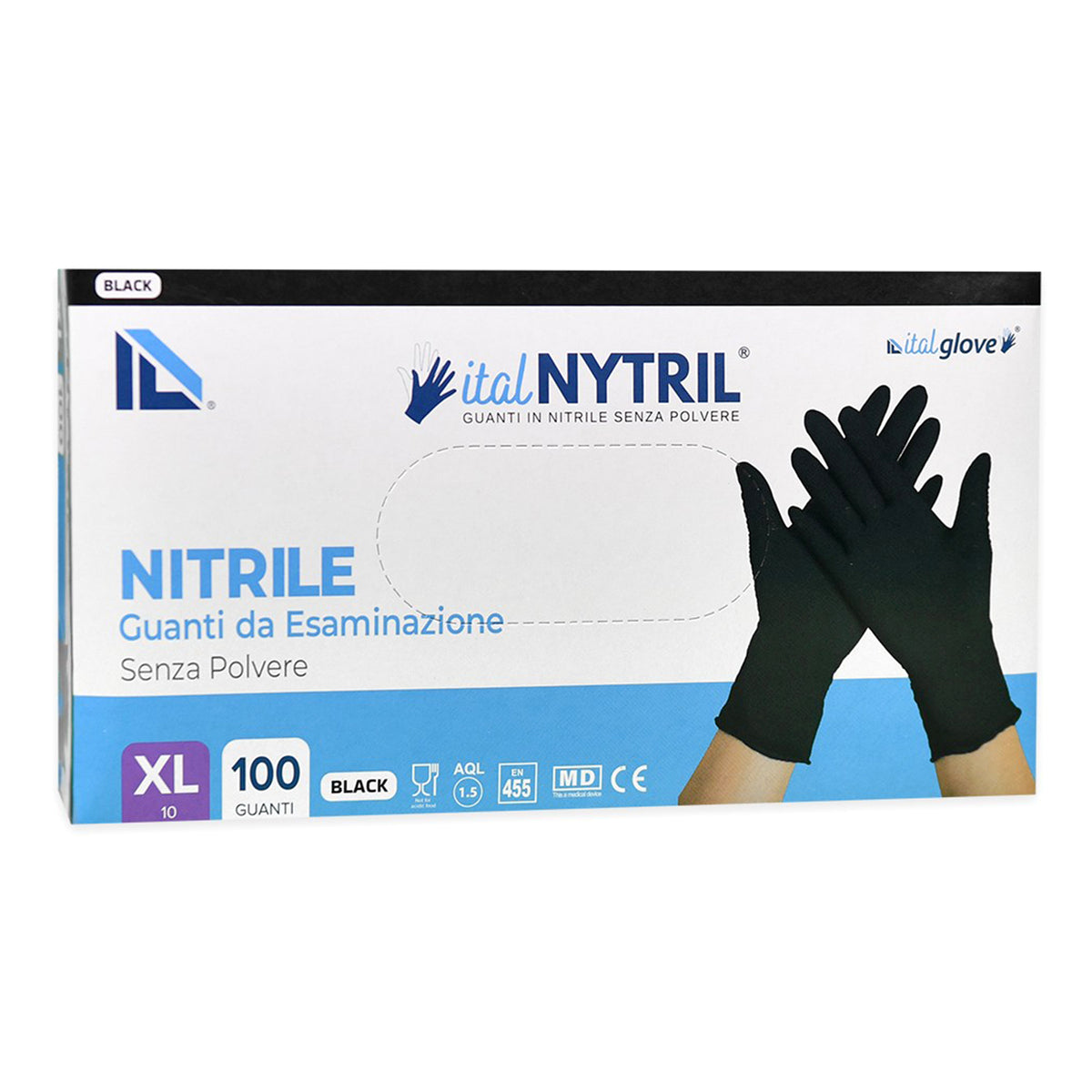 ITALNYTRIL HANDSCHUHE SCHWARZ X100PZ XL