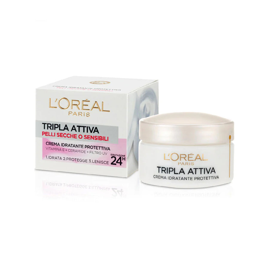L'OREAL TRIPLE ACTIVE FACE CREAM 24H FOR SENSITIVE SKIN