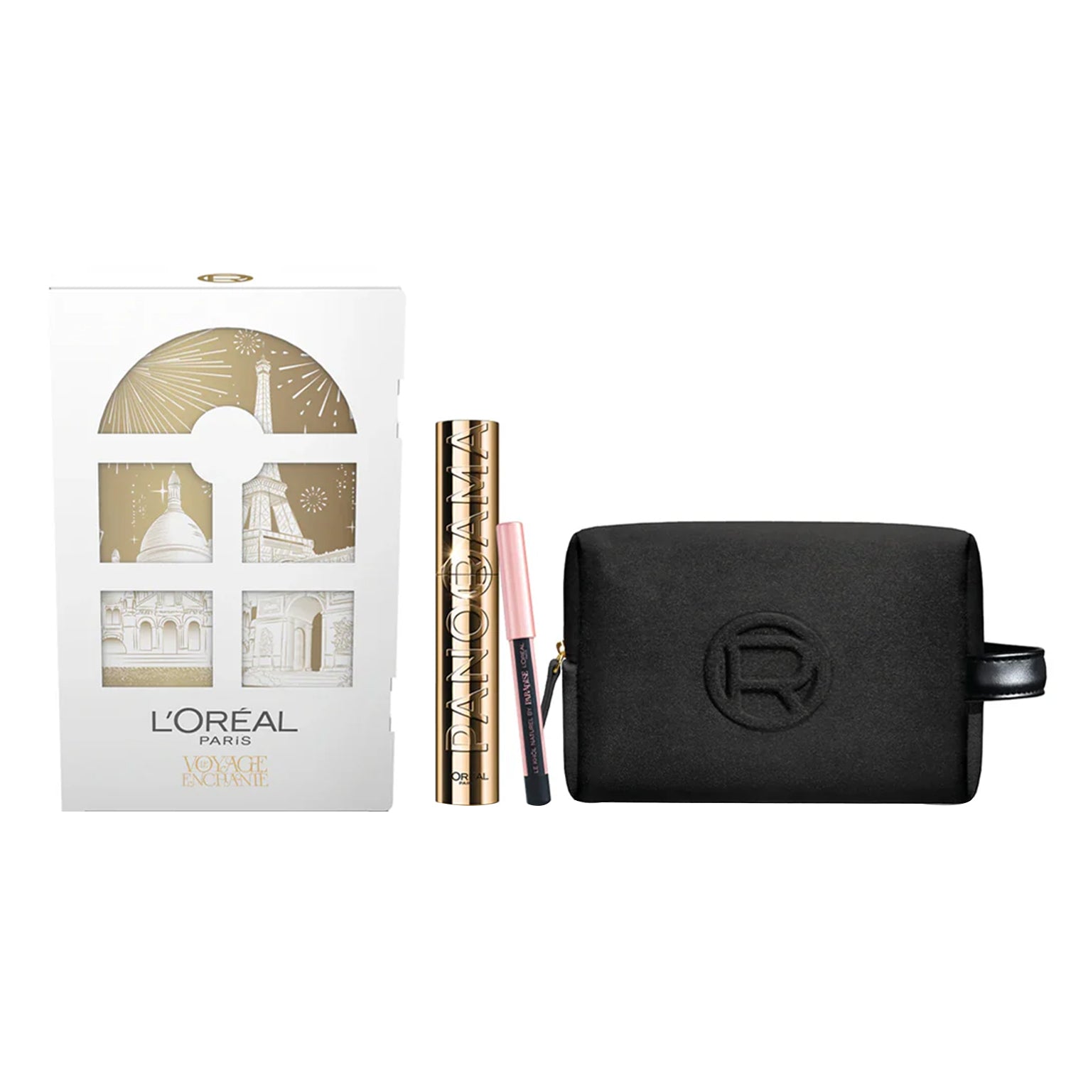 L'OREAL PARIS MAXI BLACK POUCH + MINI BLACK PENCIL + PANORAMA BLACK MASCARA