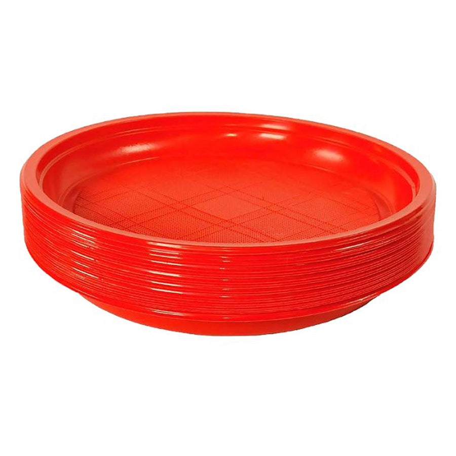 RED PLATES X20 PCS DEEP