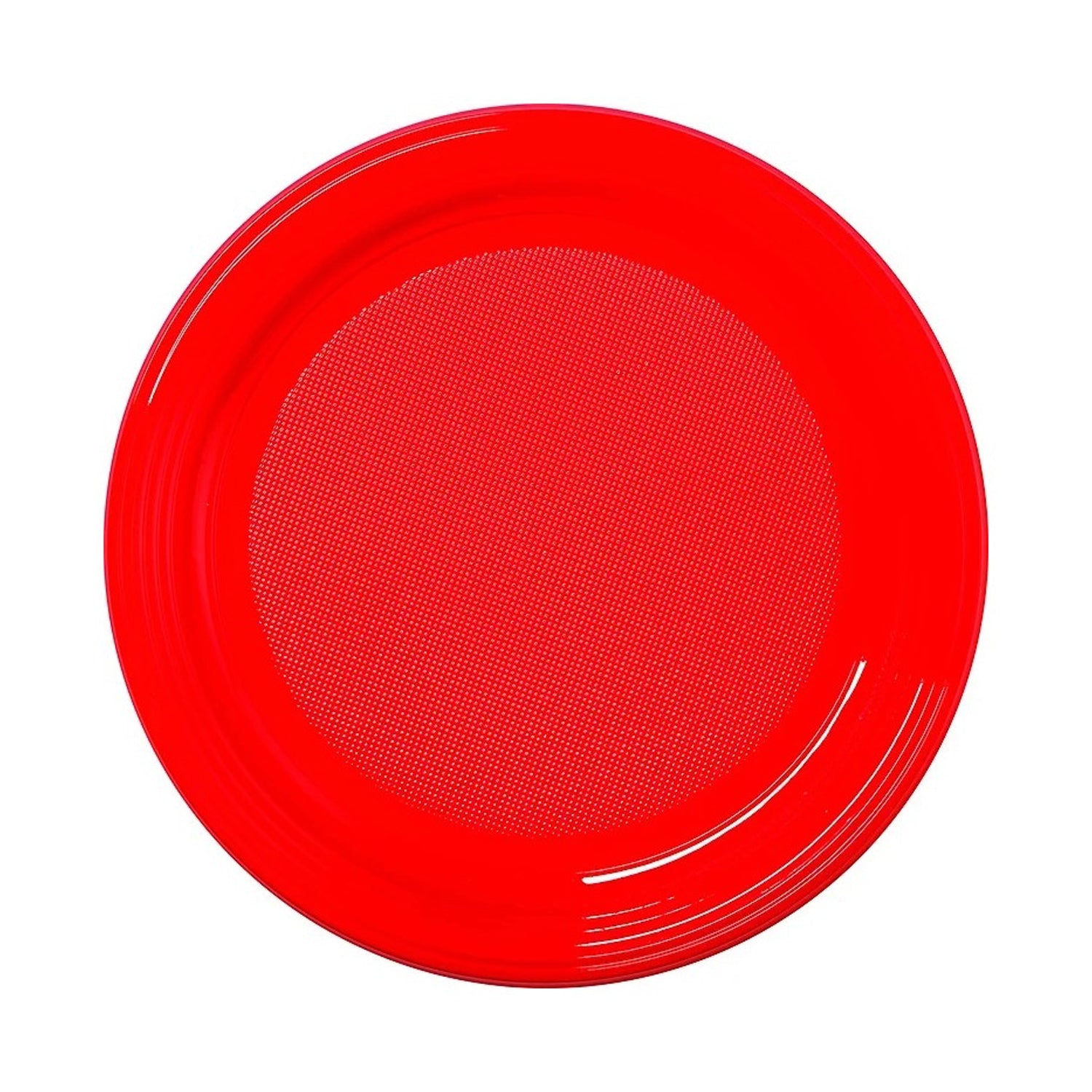 RED PLATES X20 PCS FLAT