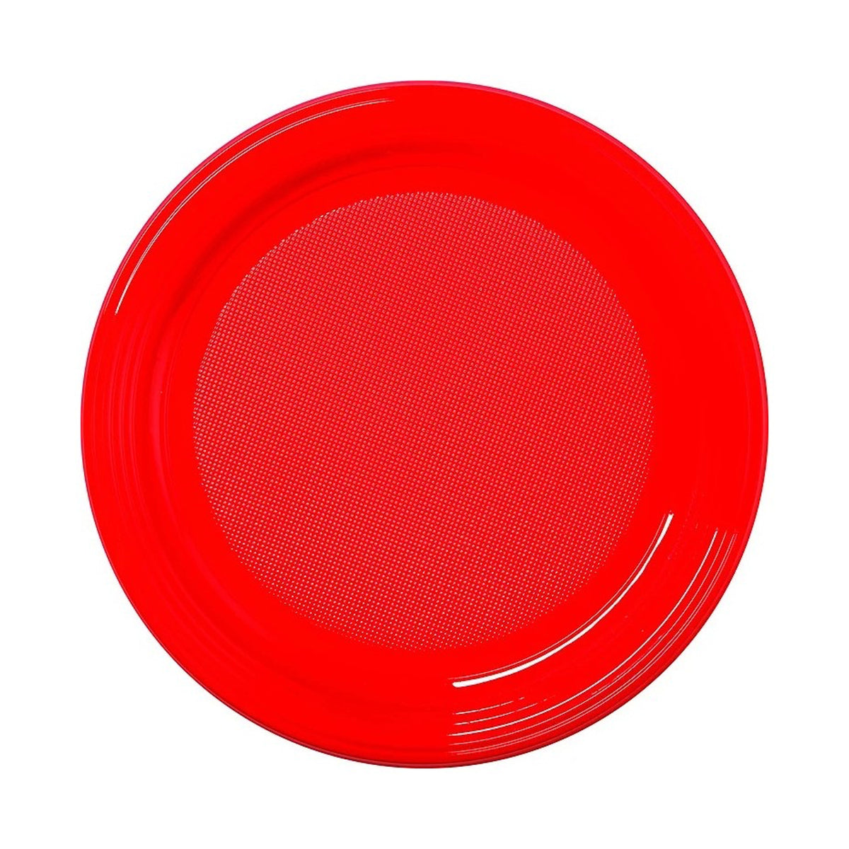 RED PLATES X20 PCS FLAT