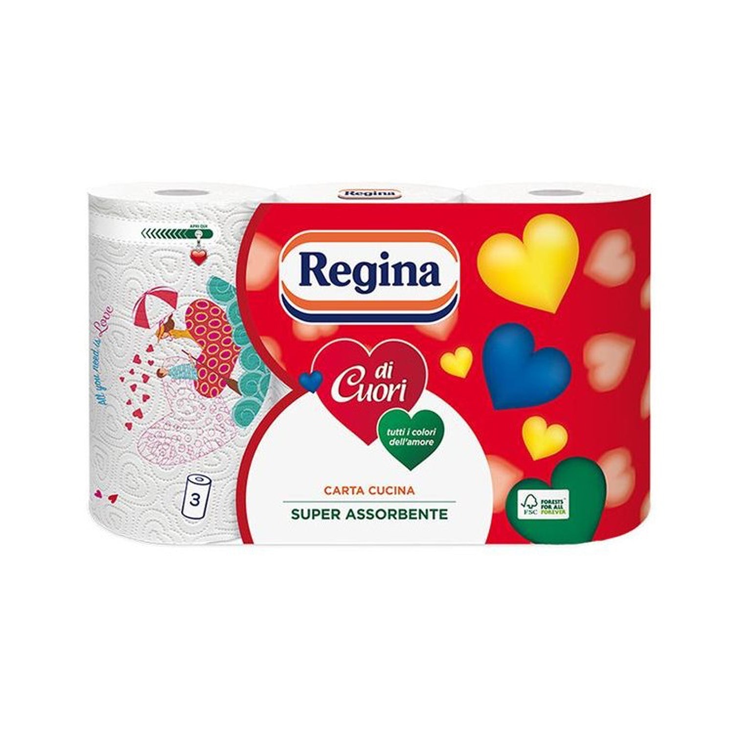 REGINA ASCIUGATUTTO DI CUORI X3