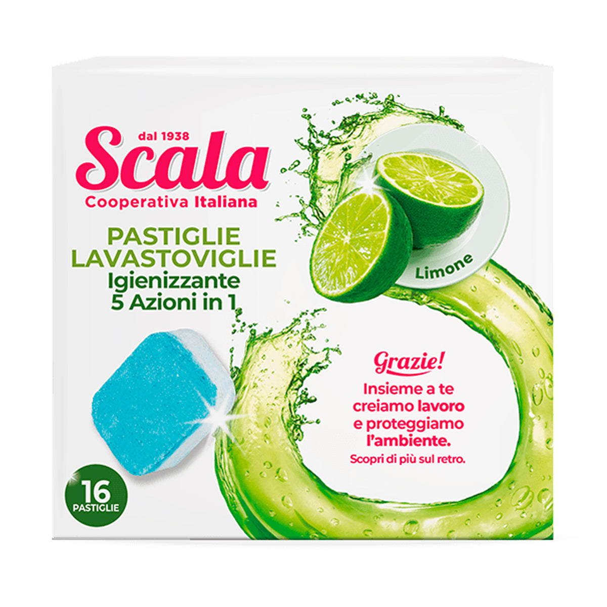 Spülmaschinentabs, Skala x16