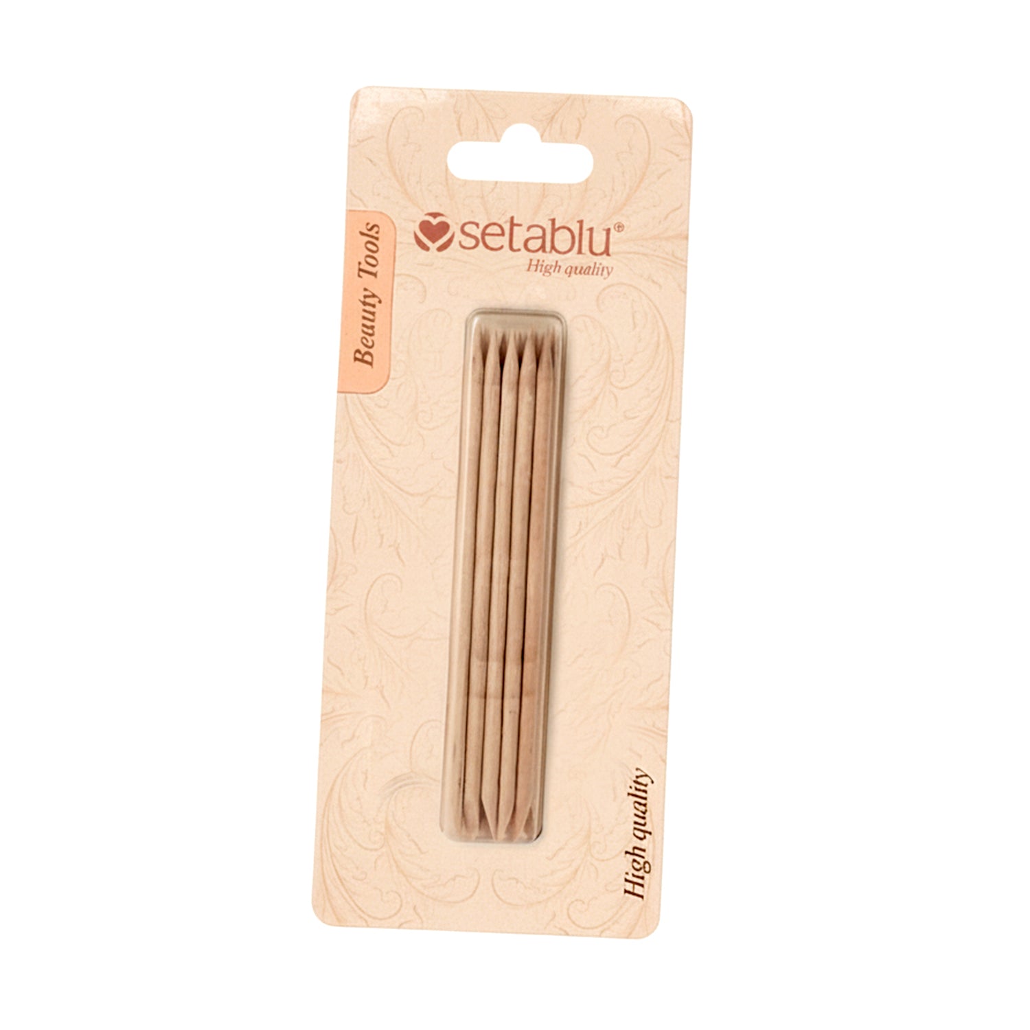 SETABLU Manikürestäbchen aus Holz, 10 Stück