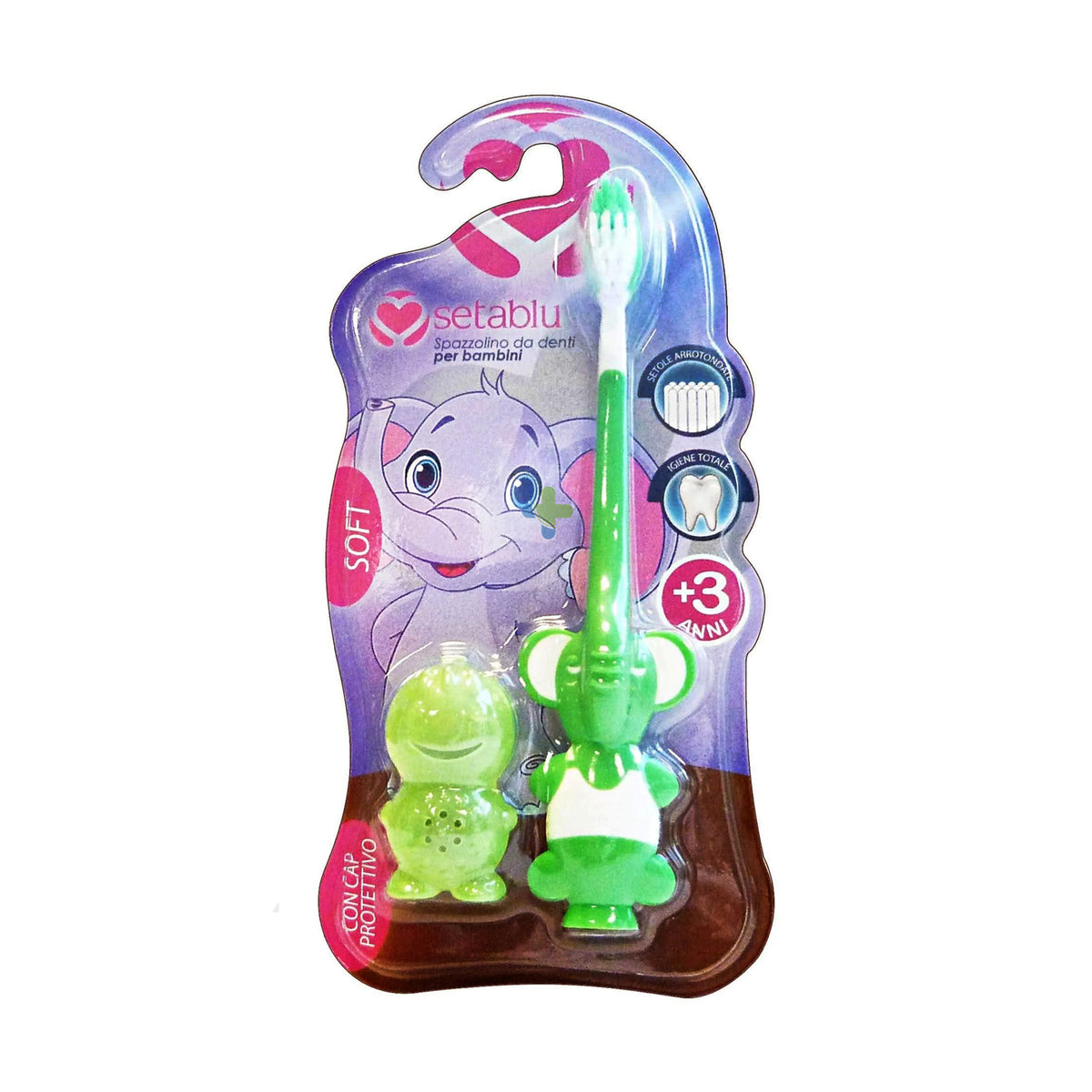 SETABLU SPAZZOLINO BABY ELEFANTE+CAP