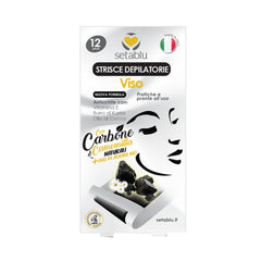 SETABLU STRISCE DEPILATORIE VISO X12 CARBONE E CAMOMILLA